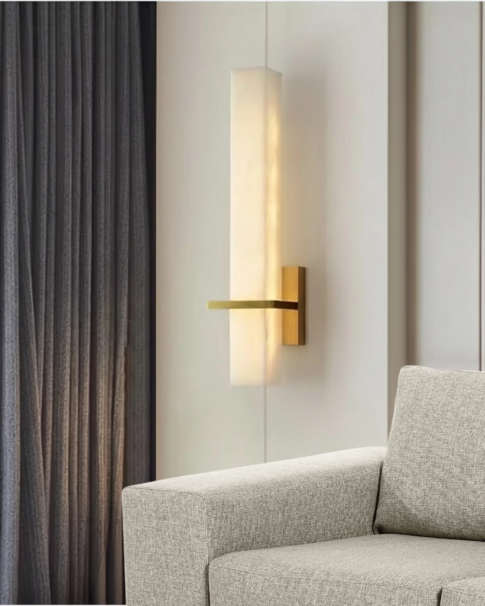 Marble & Brass LED Wall Sconce — view 2